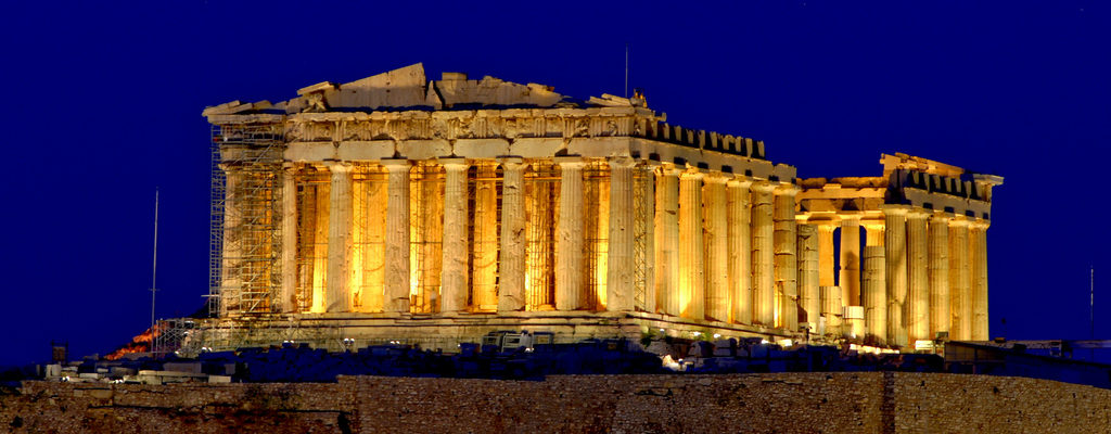 Parthenon by night