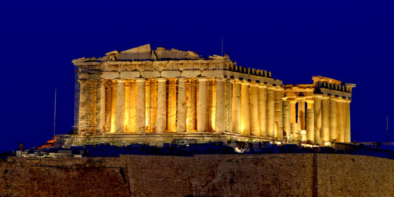 Parthenon by night