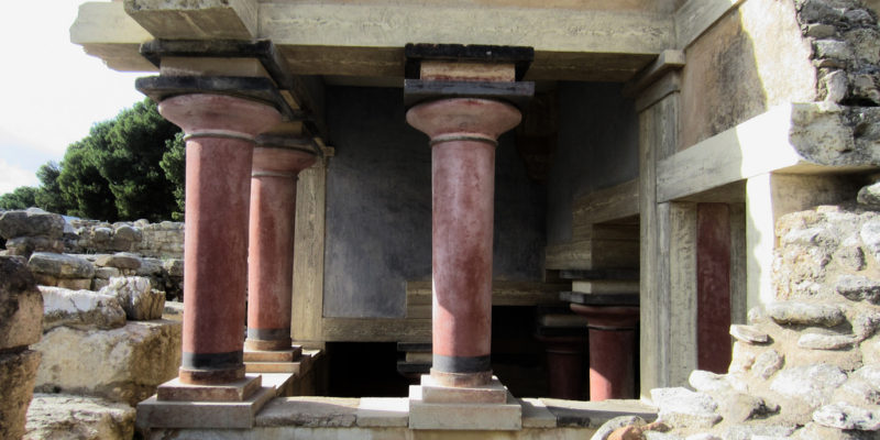 West Wing of the Central Court, Palace of Knossos, Crete, Ancient Greece