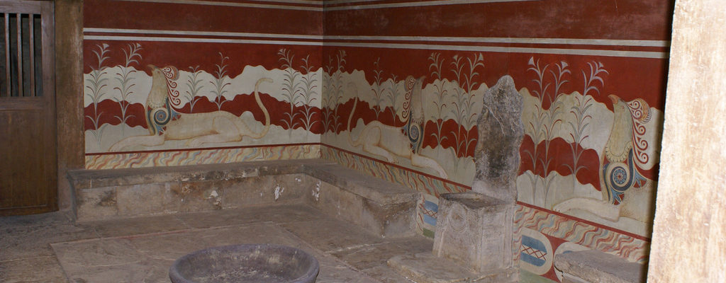 Sala del Trono del Palazzo di Cnosso, Creta, Antica Grecia